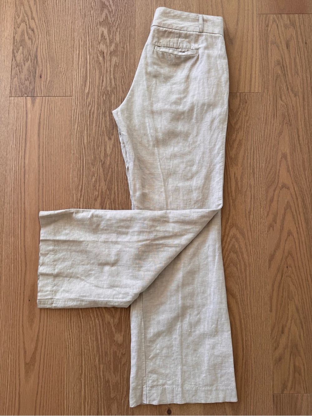Banana Republic Linen Blend Wide Leg Pants Beige Size 10
